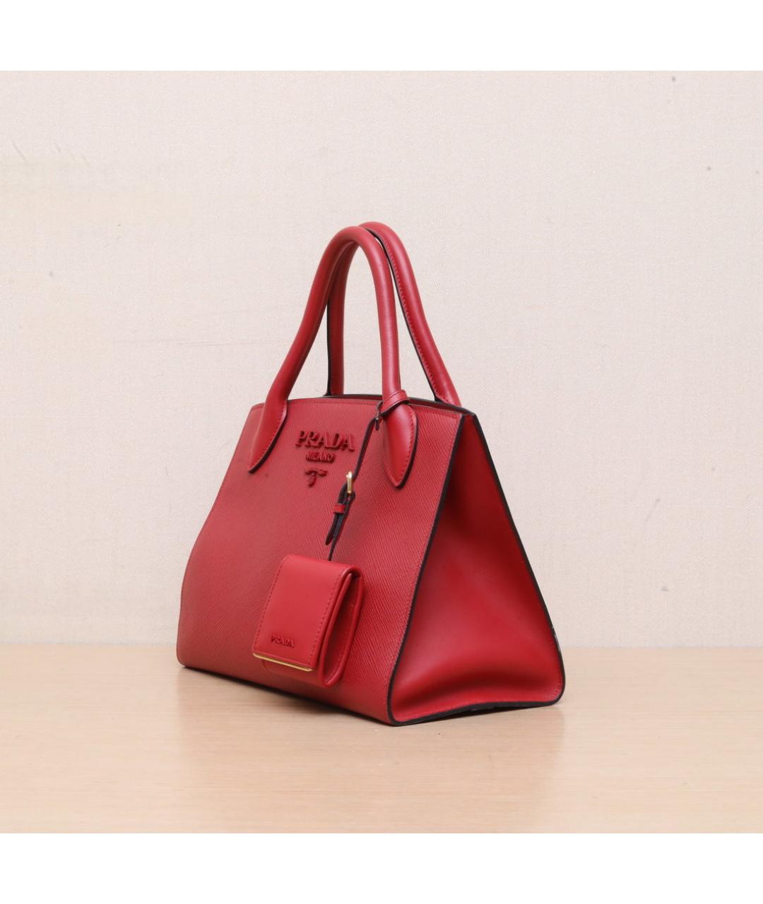 PRADA Красная кожаная сумка через плечо, фото 4