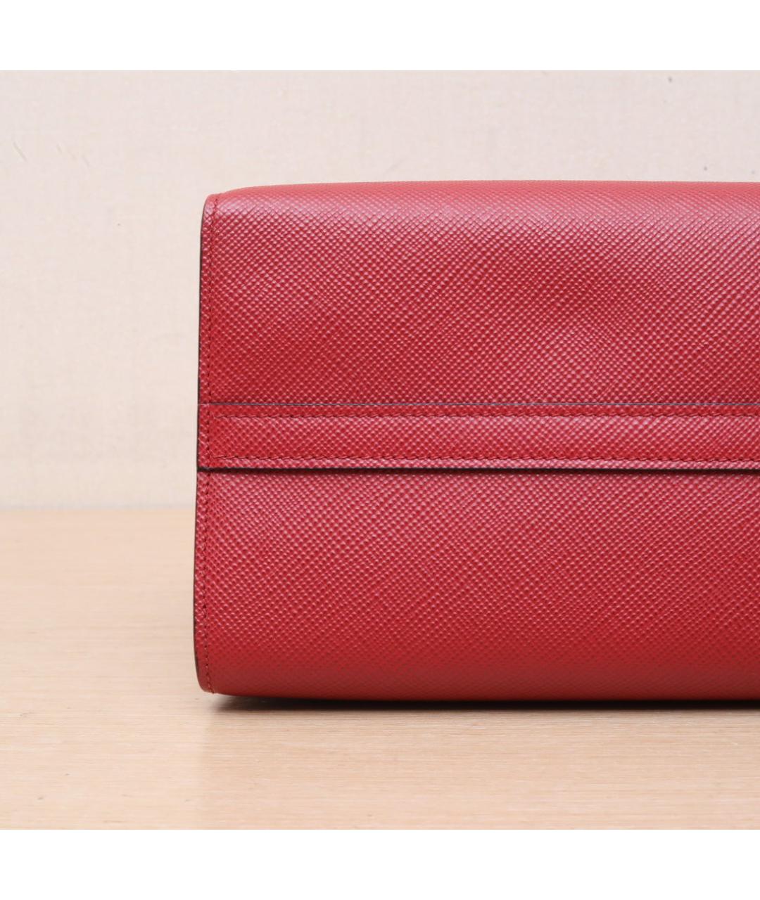 PRADA Красная кожаная сумка через плечо, фото 9