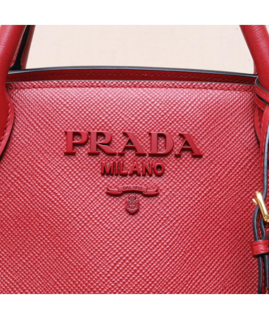 PRADA Красная кожаная сумка через плечо, фото 8