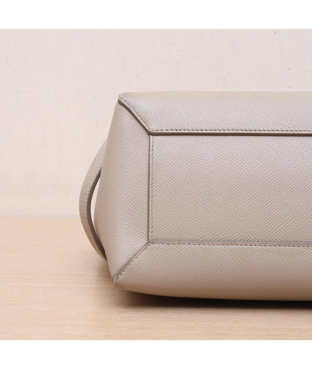 CELINE Бежевая кожаная сумка через плечо, фото 9