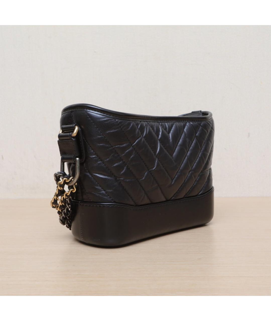 CHANEL Черная кожаная сумка через плечо, фото 6
