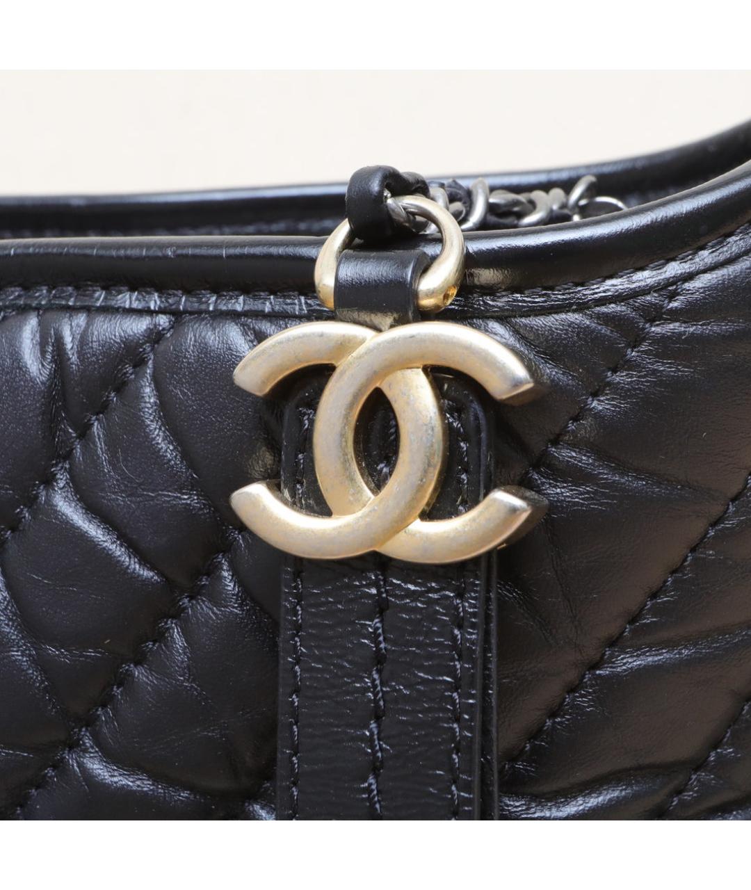 CHANEL Черная кожаная сумка через плечо, фото 8