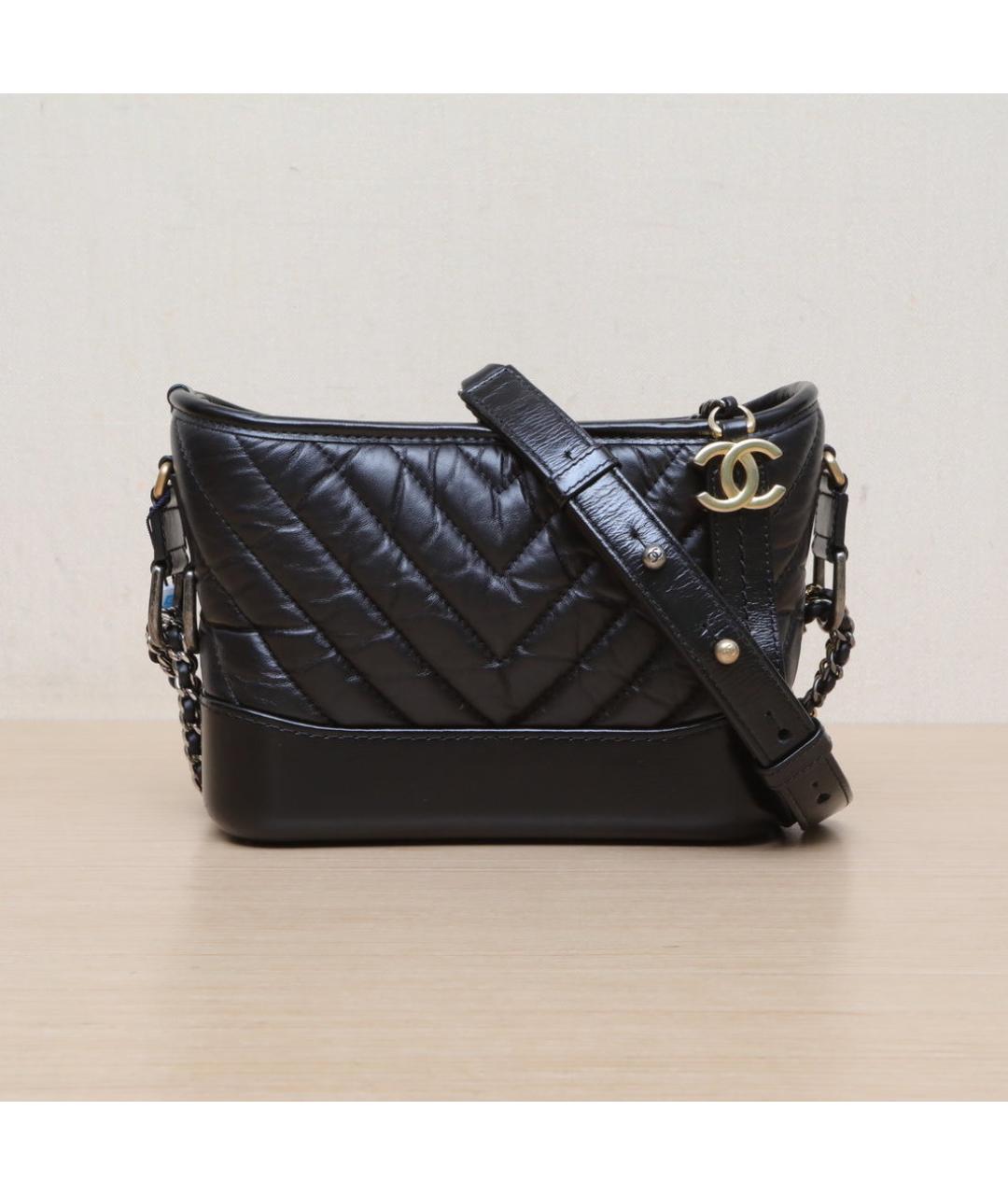 CHANEL Черная кожаная сумка через плечо, фото 3