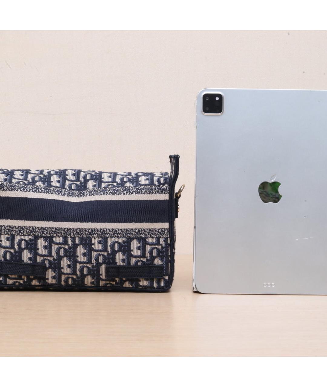 CHRISTIAN DIOR Темно-синяя тканевая сумка через плечо, фото 7