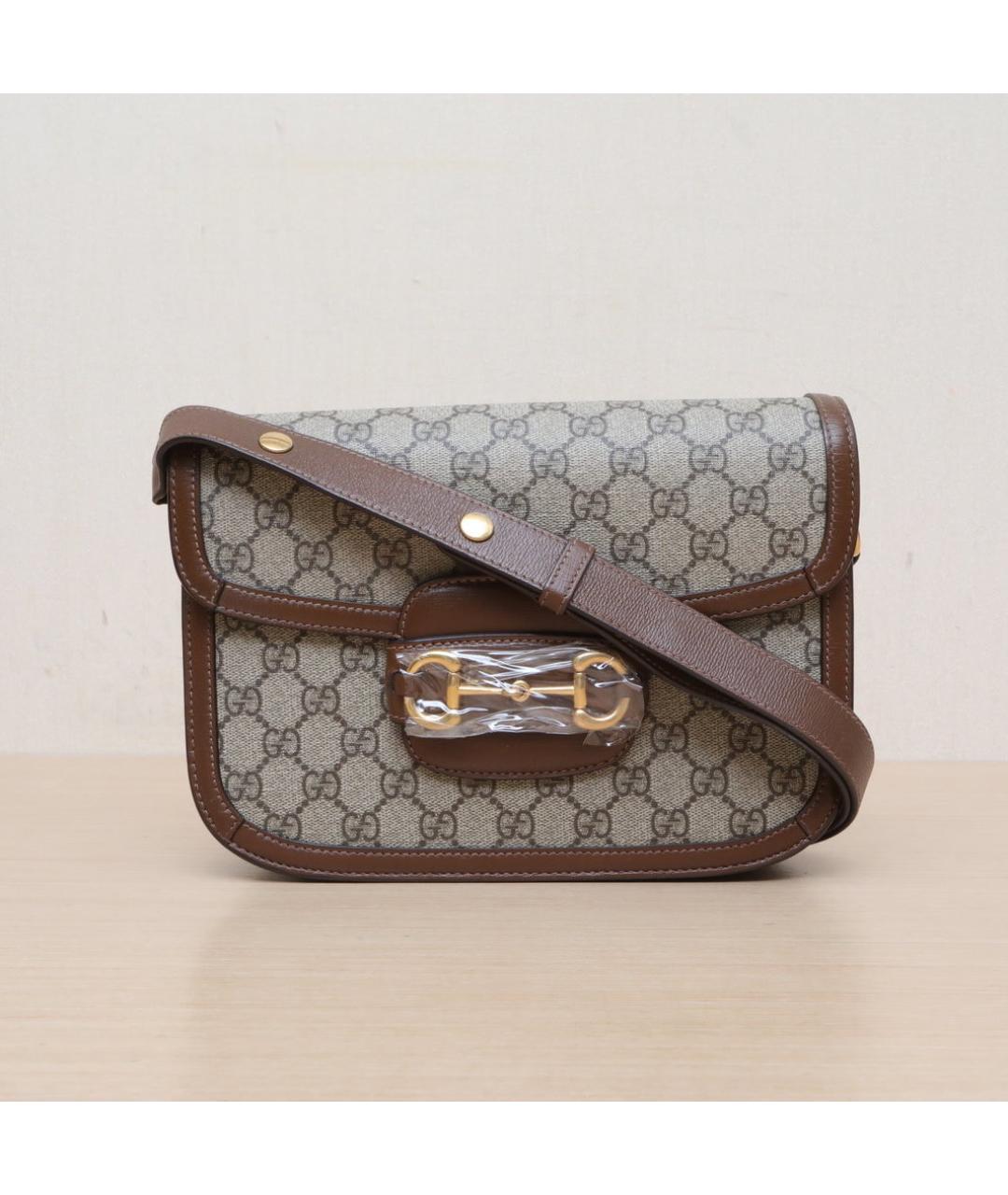 GUCCI Коричневая тканевая сумка через плечо, фото 3