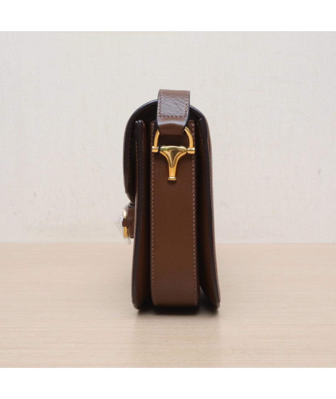 GUCCI Коричневая тканевая сумка через плечо, фото 5