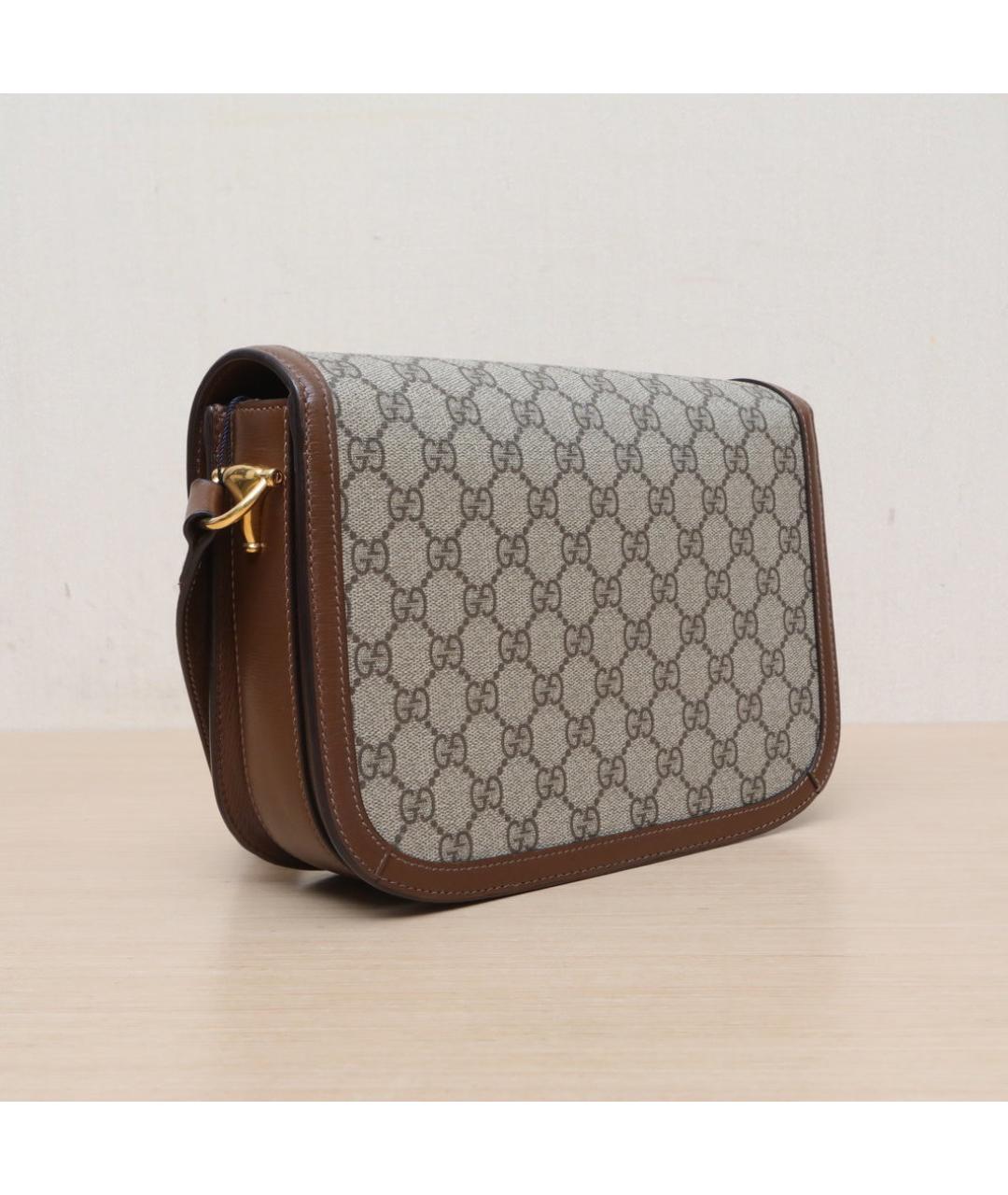 GUCCI Коричневая тканевая сумка через плечо, фото 6