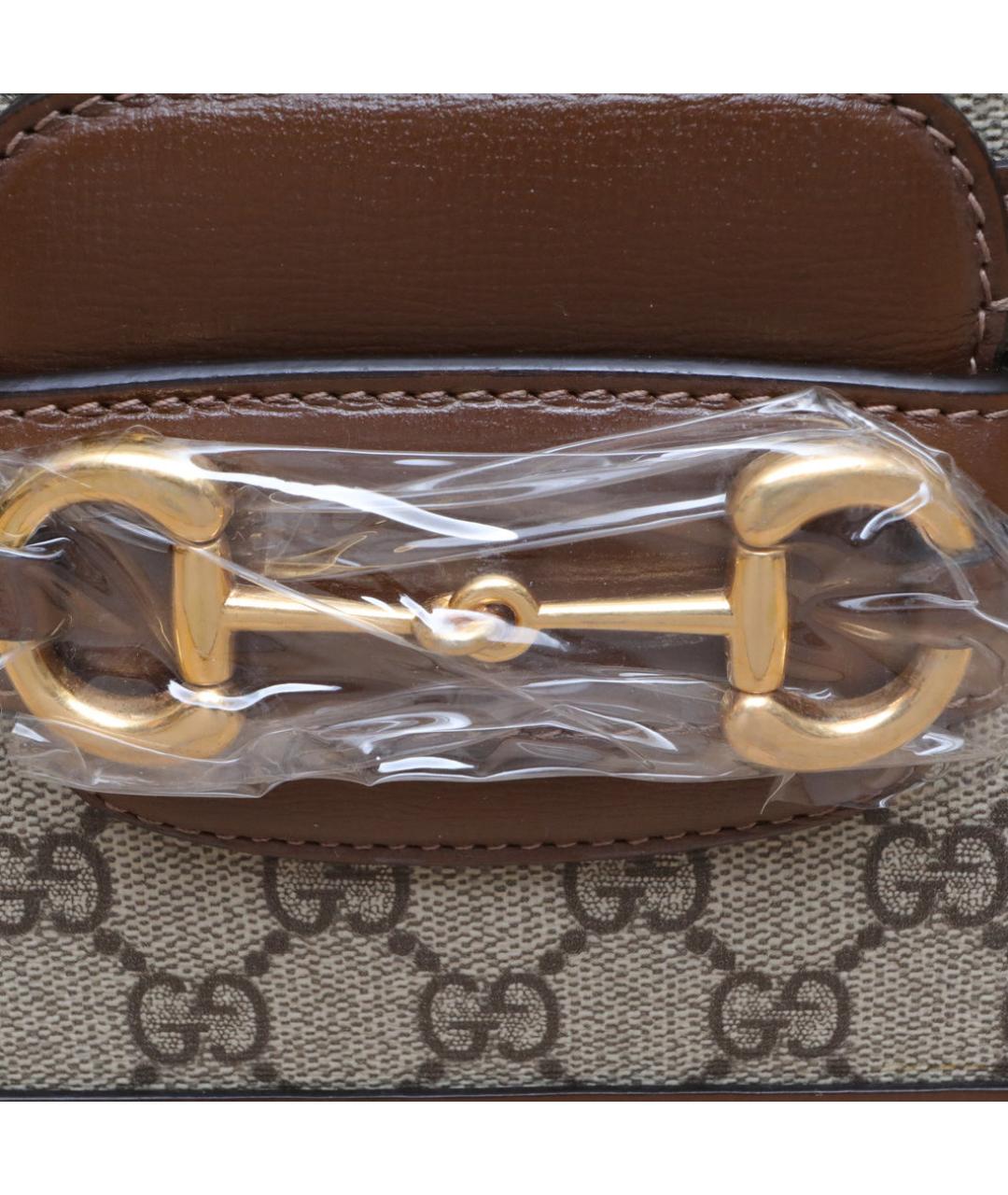 GUCCI Коричневая тканевая сумка через плечо, фото 8