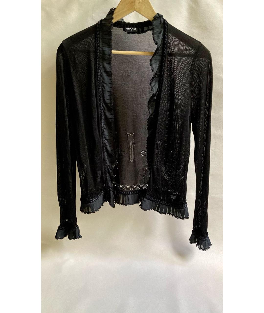 CHANEL PRE-OWNED Черный вискозный жакет/пиджак, фото 2