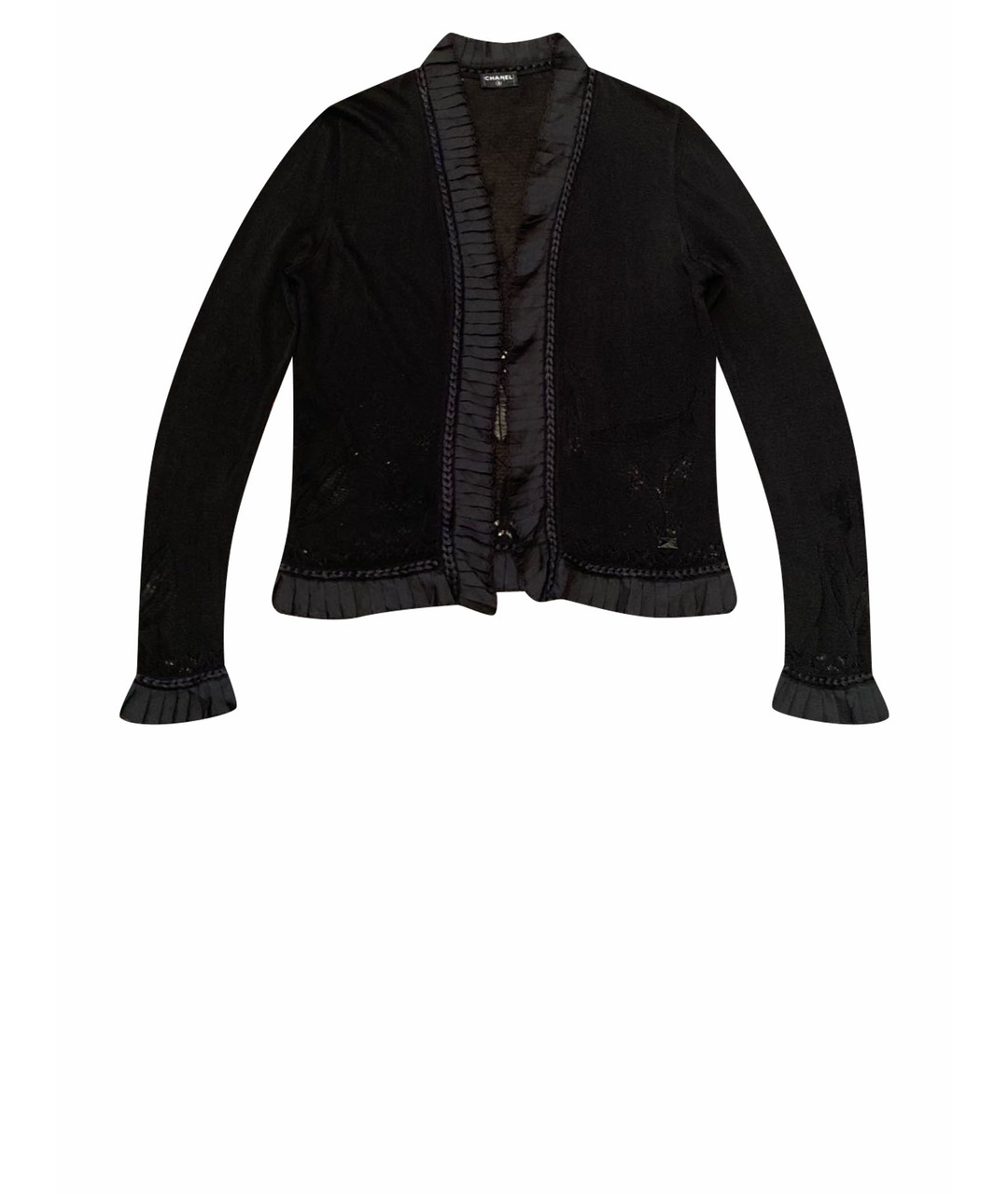 CHANEL PRE-OWNED Черный вискозный жакет/пиджак, фото 1