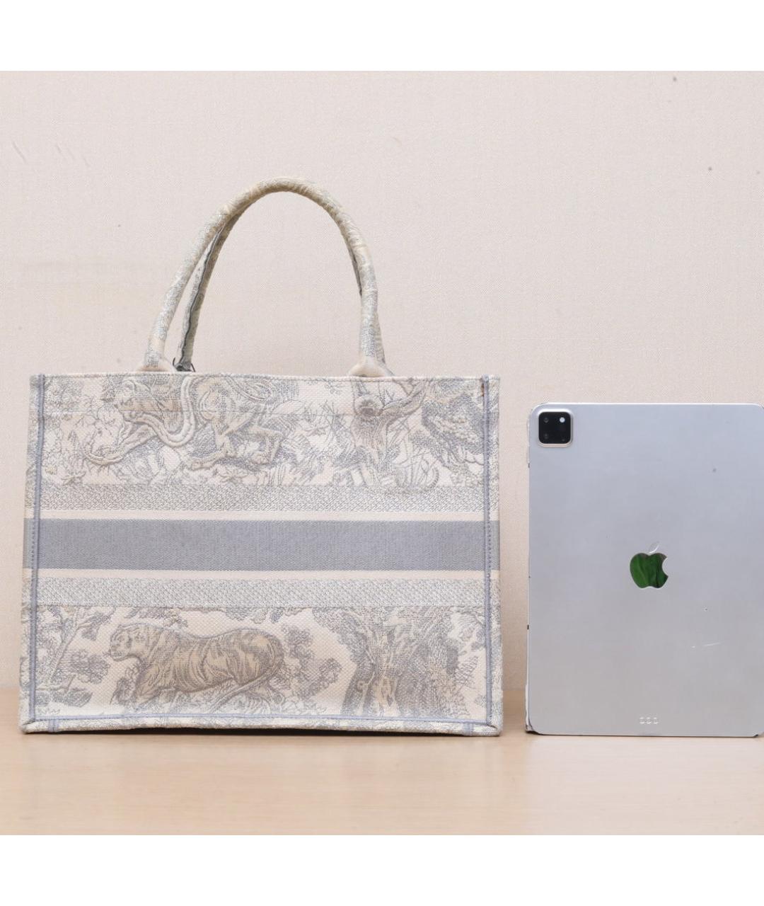 CHRISTIAN DIOR Серая тканевая сумка через плечо, фото 7