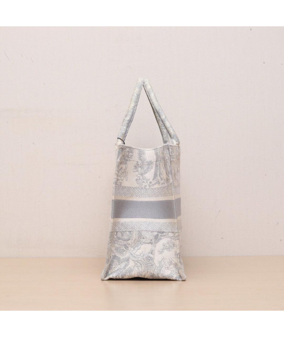 CHRISTIAN DIOR Серая тканевая сумка через плечо, фото 5