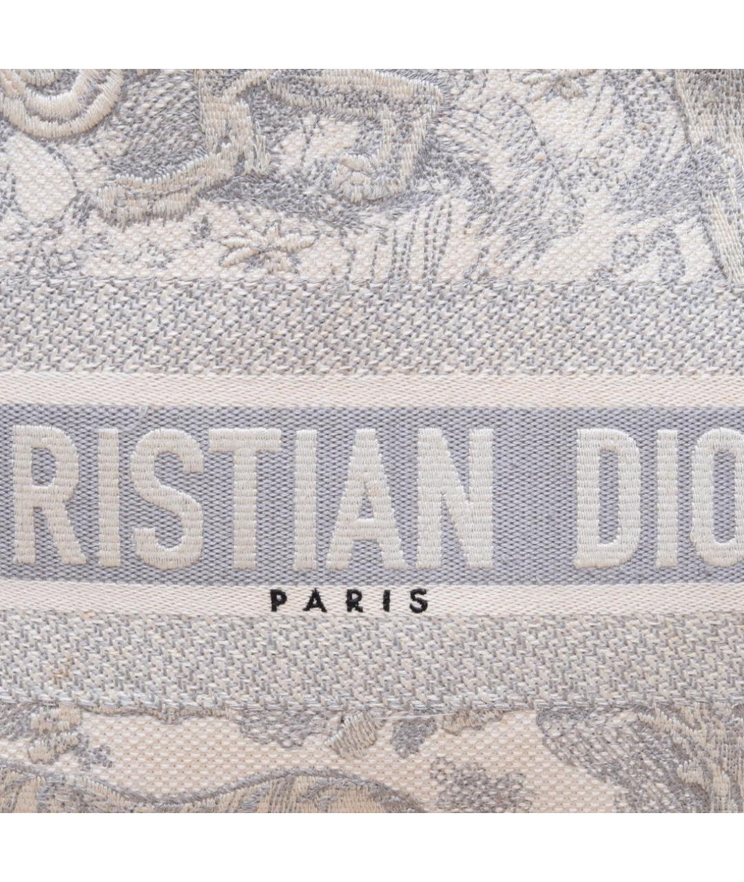 CHRISTIAN DIOR Серая тканевая сумка через плечо, фото 8