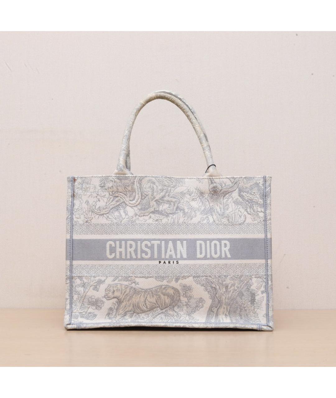 CHRISTIAN DIOR Серая тканевая сумка через плечо, фото 3