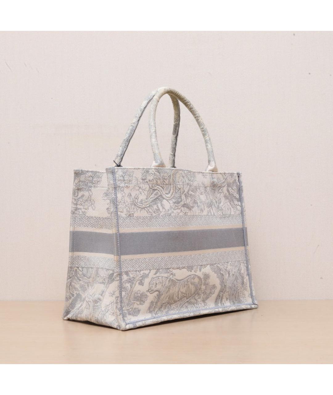 CHRISTIAN DIOR Серая тканевая сумка через плечо, фото 6