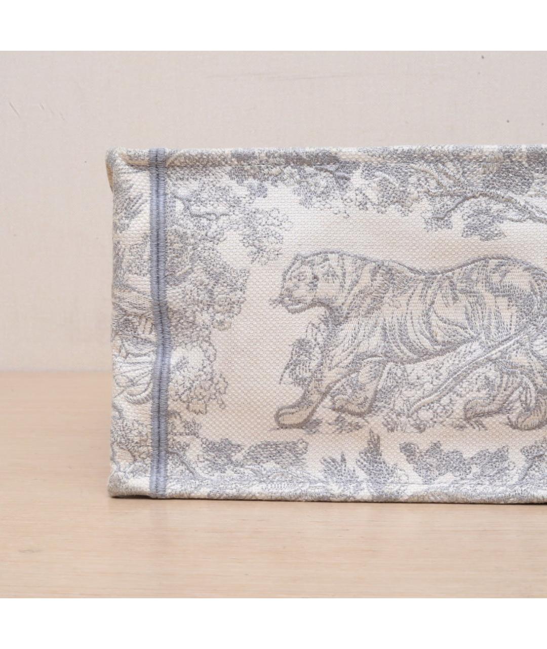 CHRISTIAN DIOR Серая тканевая сумка через плечо, фото 9