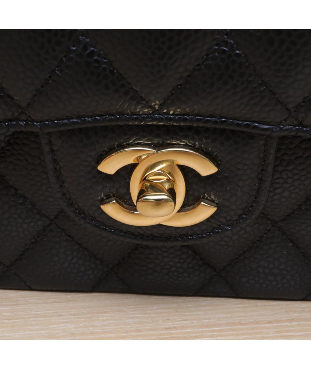 CHANEL Черная кожаная сумка через плечо, фото 8