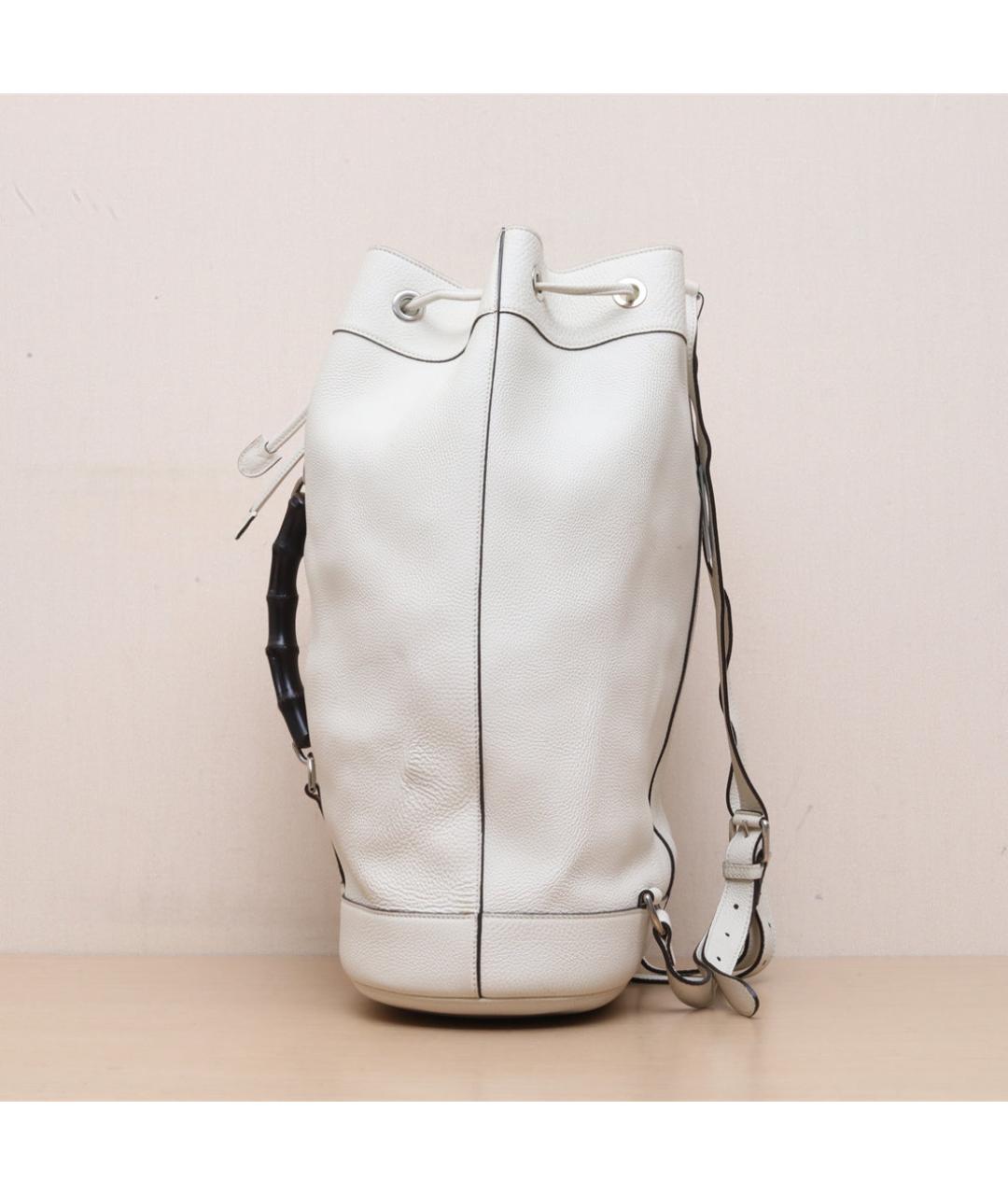 GUCCI Белый кожаный рюкзак, фото 5