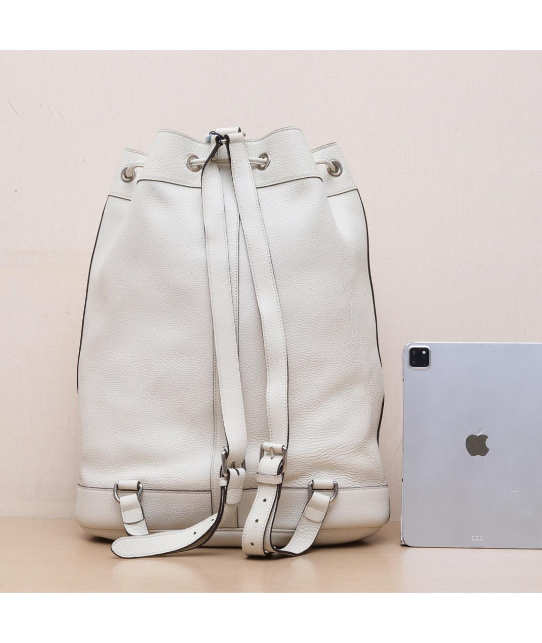 GUCCI Белый кожаный рюкзак, фото 7