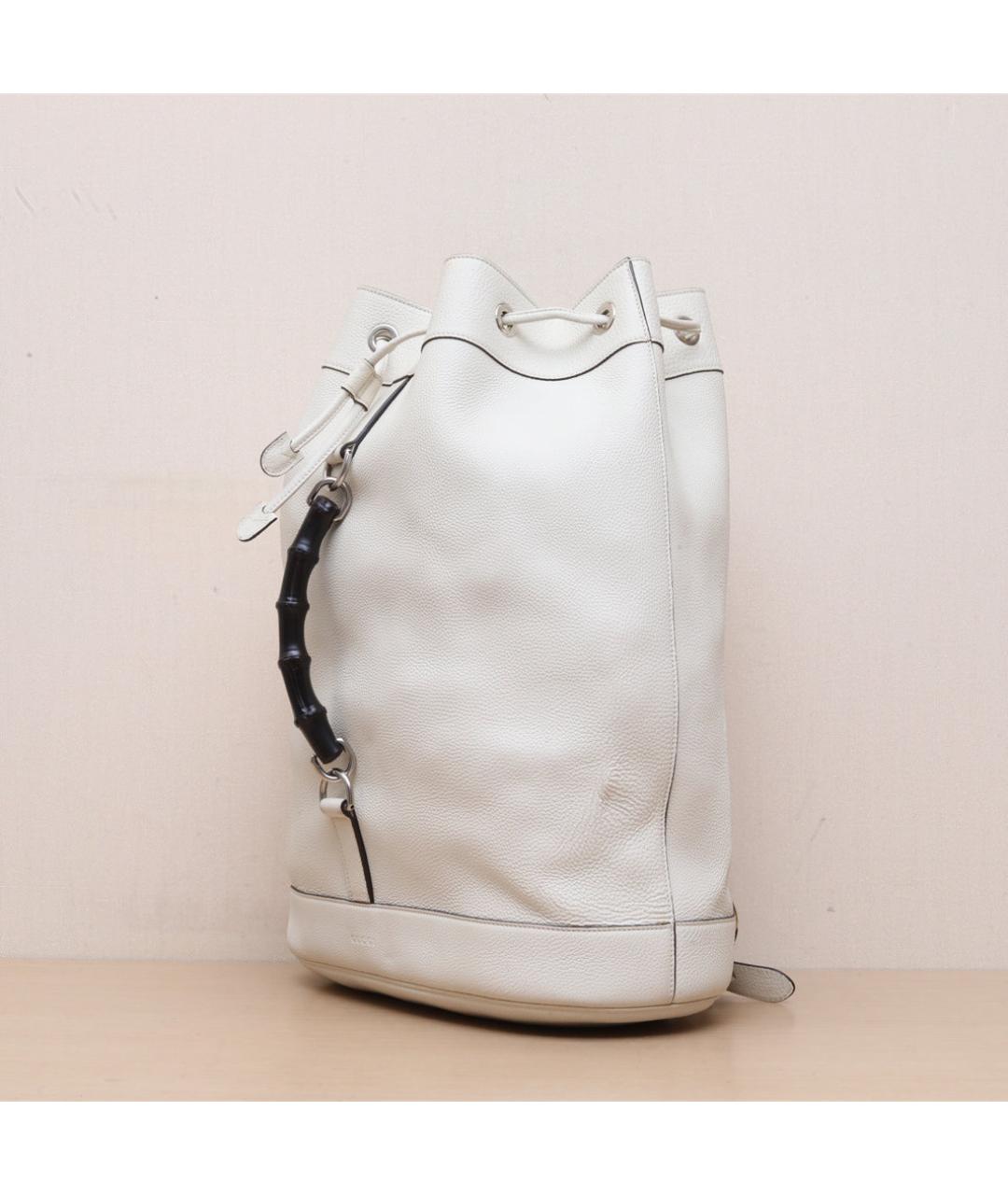GUCCI Белый кожаный рюкзак, фото 4