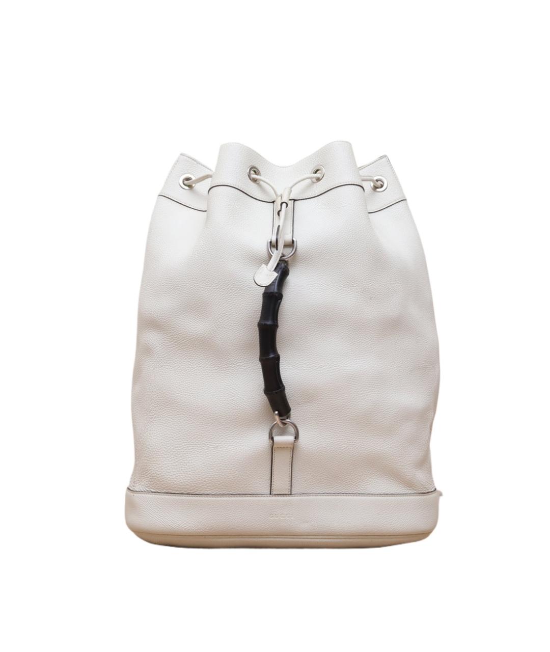 GUCCI Белый кожаный рюкзак, фото 1