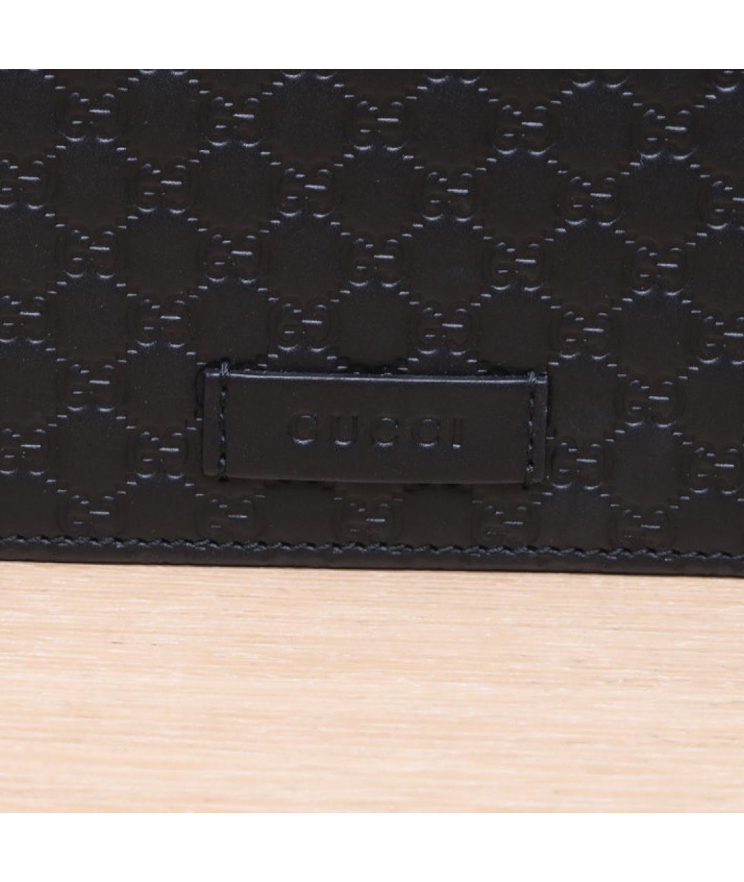 GUCCI Черная кожаная сумка через плечо, фото 8