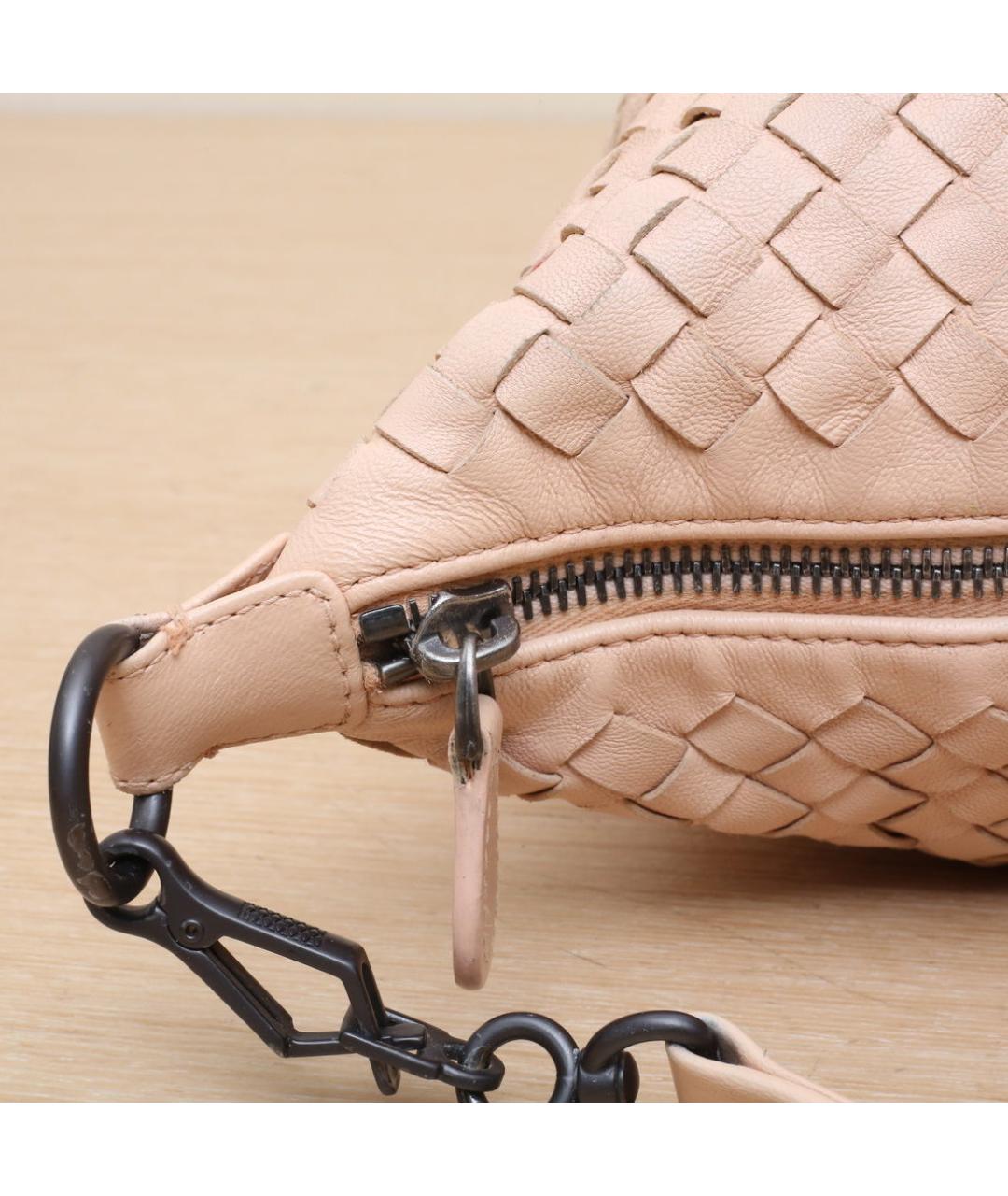 BOTTEGA VENETA Розовая кожаная сумка через плечо, фото 8