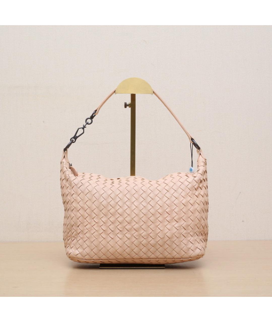 BOTTEGA VENETA Розовая кожаная сумка через плечо, фото 3