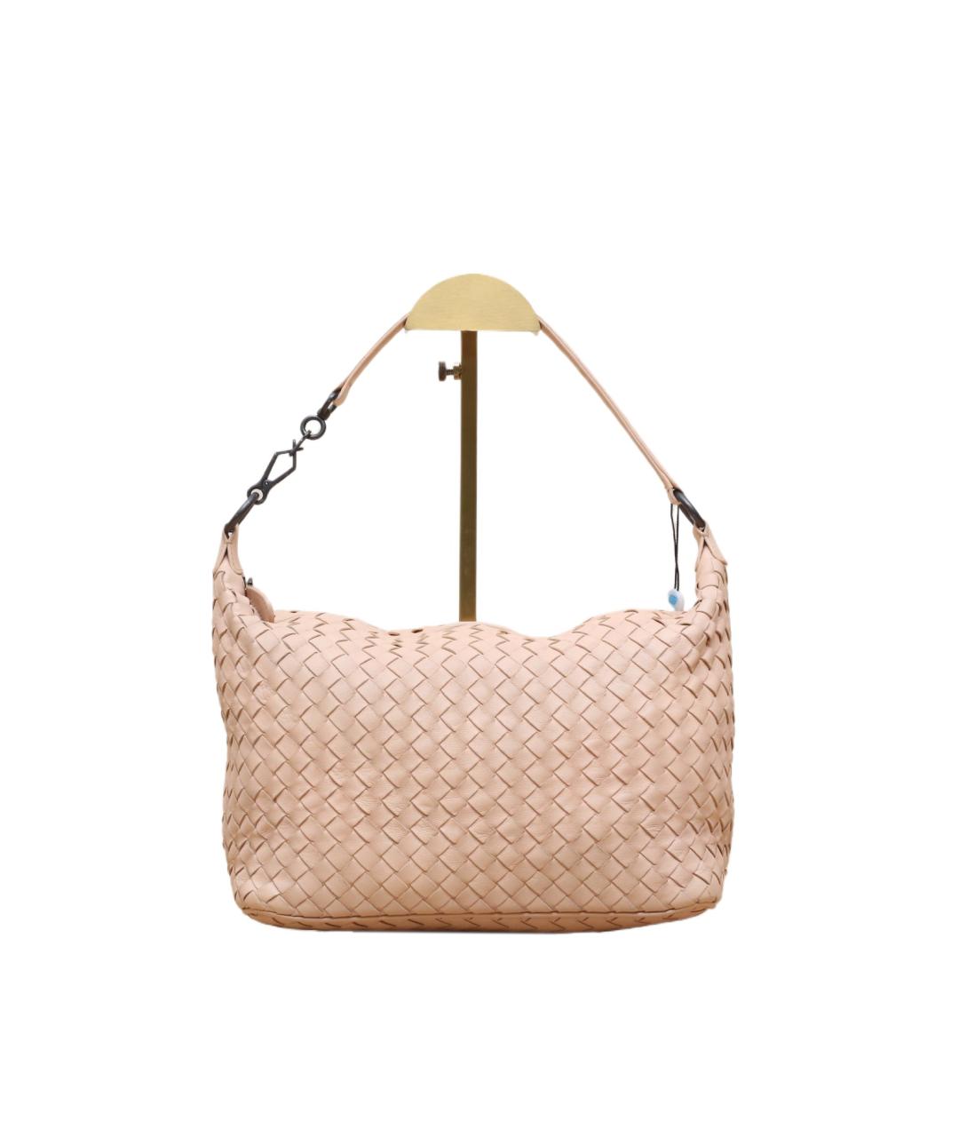 BOTTEGA VENETA Розовая кожаная сумка через плечо, фото 1