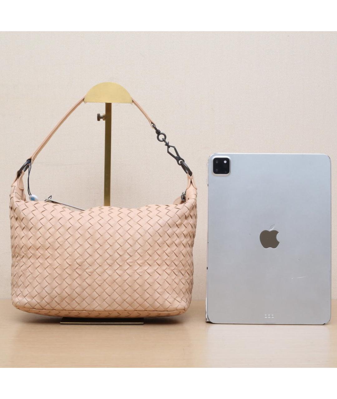 BOTTEGA VENETA Розовая кожаная сумка через плечо, фото 7