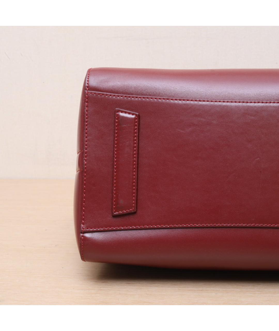 GIVENCHY Бордовая кожаная сумка через плечо, фото 9