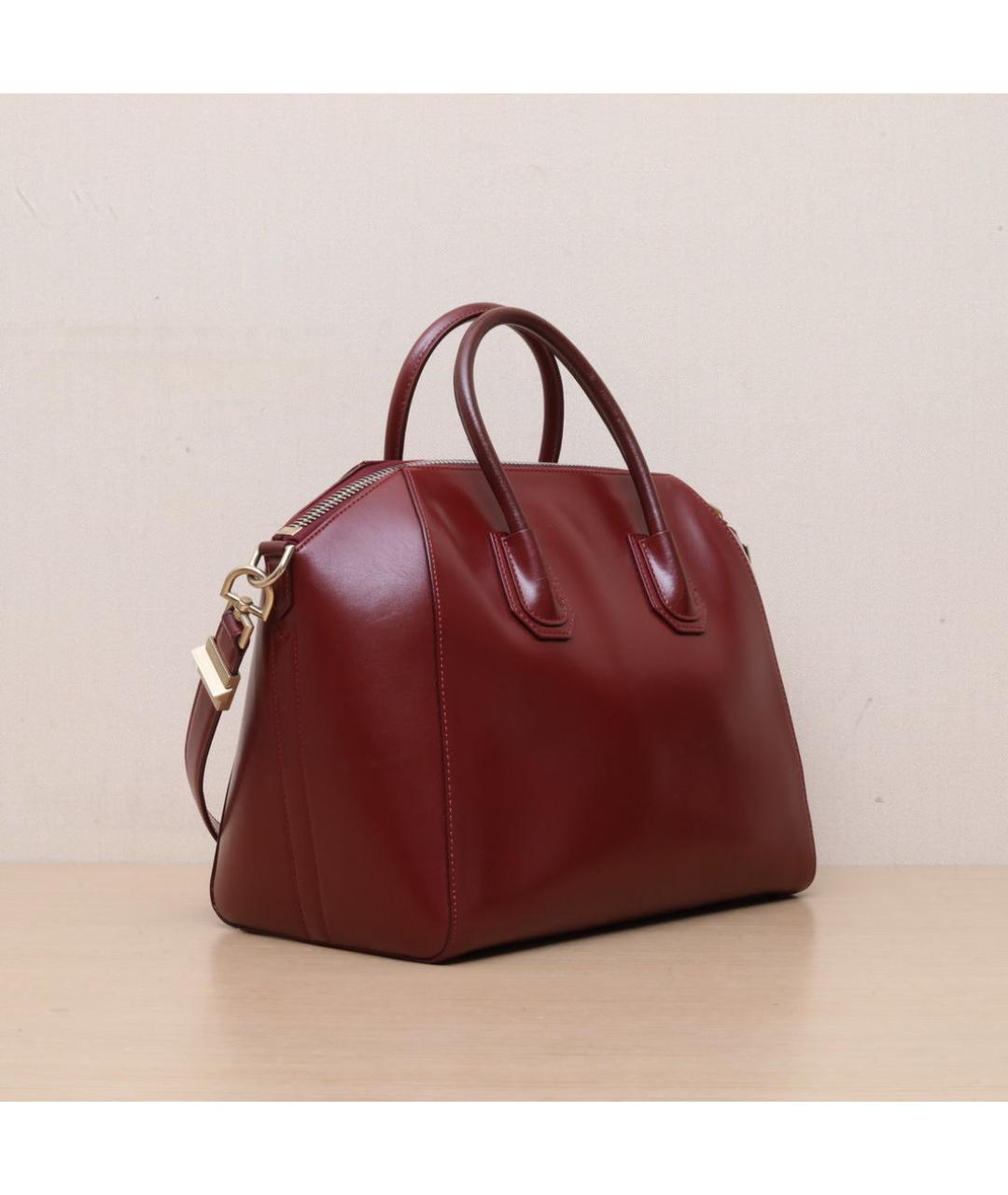 GIVENCHY Бордовая кожаная сумка через плечо, фото 6