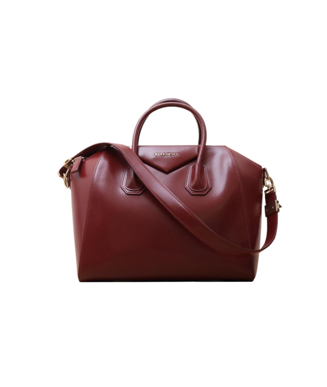 GIVENCHY Бордовая кожаная сумка через плечо, фото 1