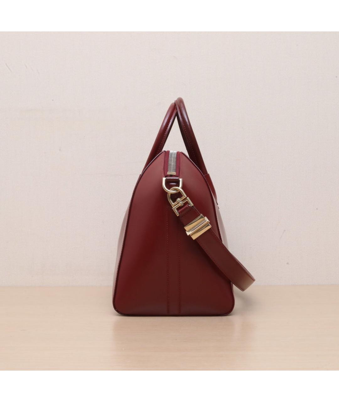 GIVENCHY Бордовая кожаная сумка через плечо, фото 5