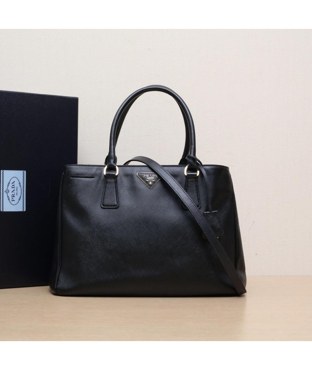 PRADA Черная кожаная сумка через плечо, фото 2