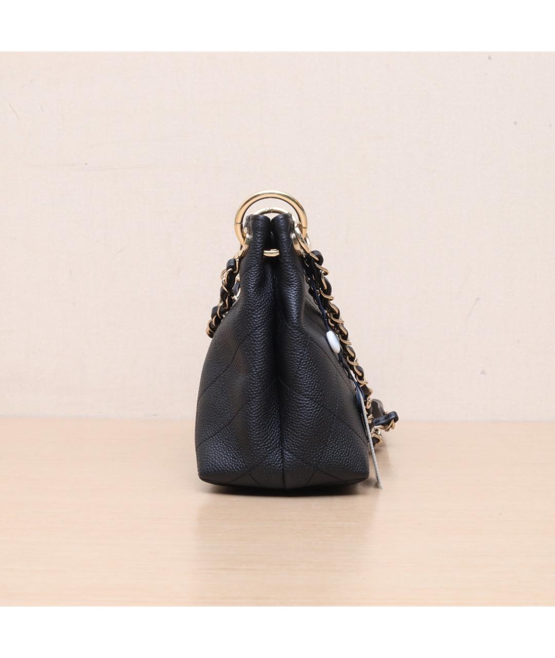 CHANEL Черная кожаная сумка через плечо, фото 5