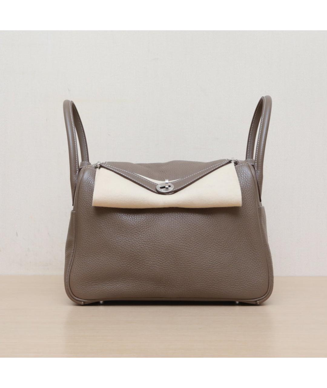 HERMES Коричневая кожаная сумка через плечо, фото 3