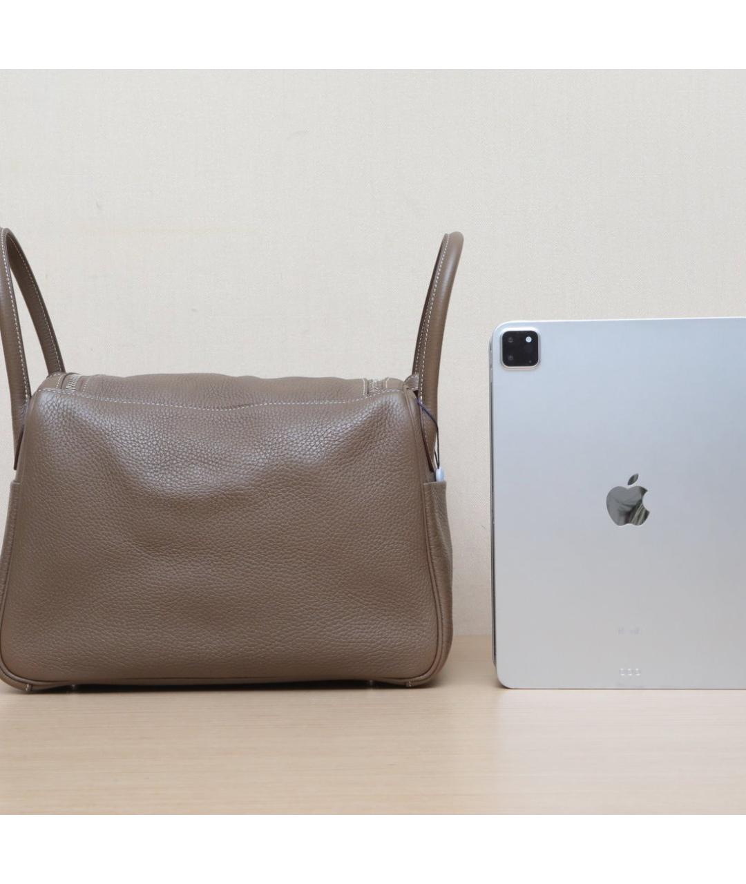 HERMES Коричневая кожаная сумка через плечо, фото 7