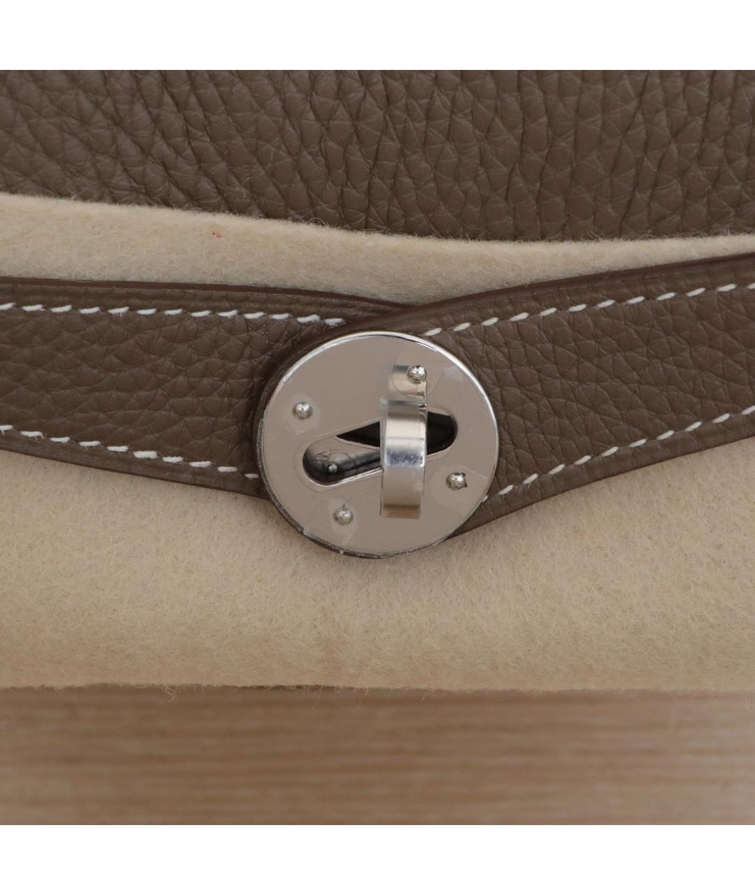 HERMES Коричневая кожаная сумка через плечо, фото 8
