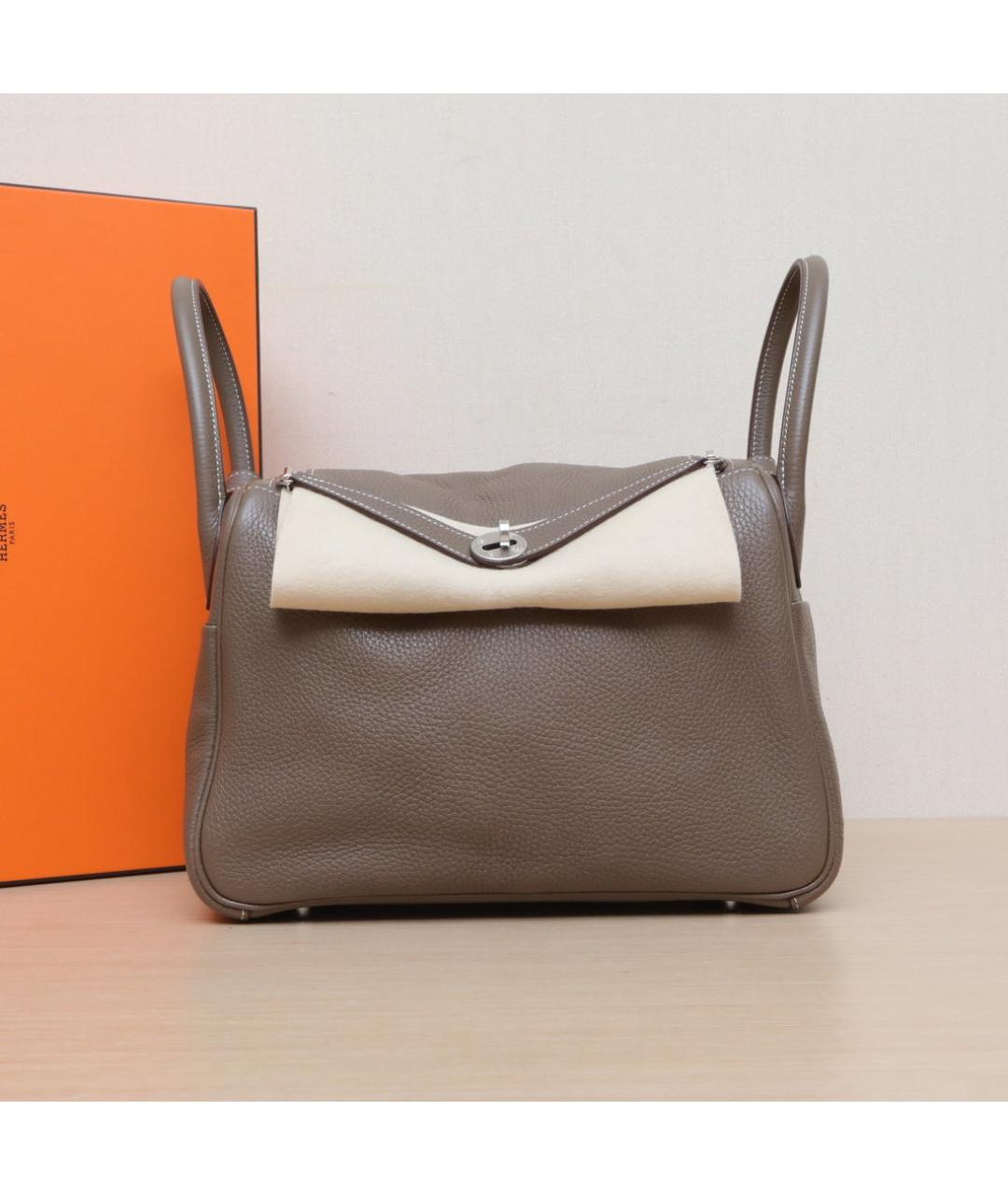 HERMES Коричневая кожаная сумка через плечо, фото 2