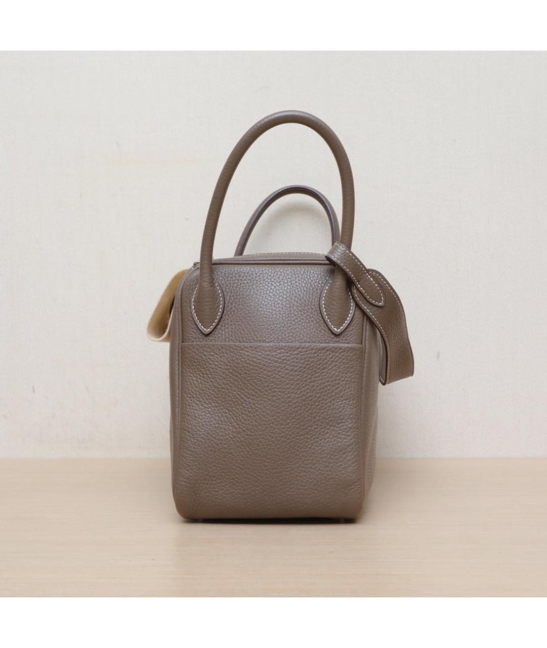 HERMES Коричневая кожаная сумка через плечо, фото 5