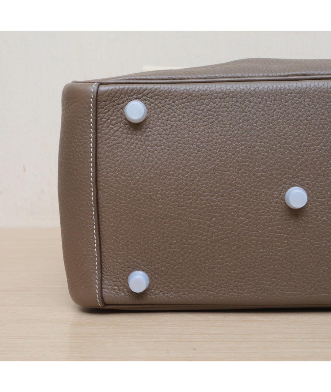 HERMES Коричневая кожаная сумка через плечо, фото 9