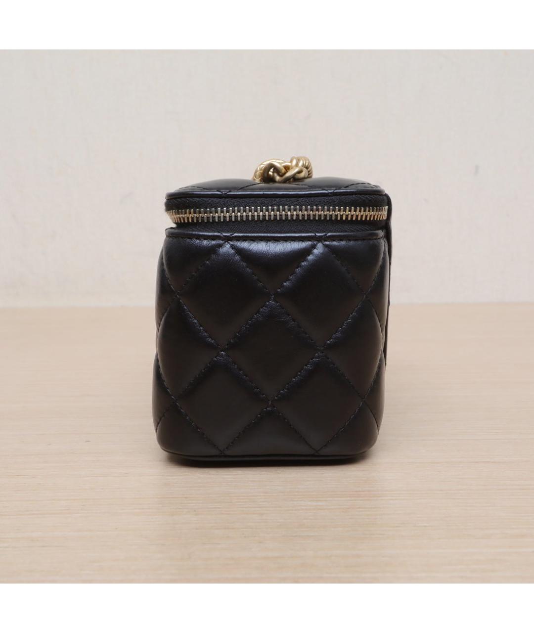 CHANEL Черная кожаная сумка через плечо, фото 5