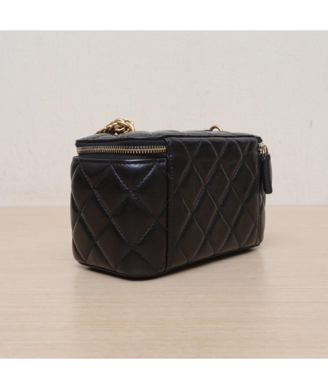 CHANEL Черная кожаная сумка через плечо, фото 6