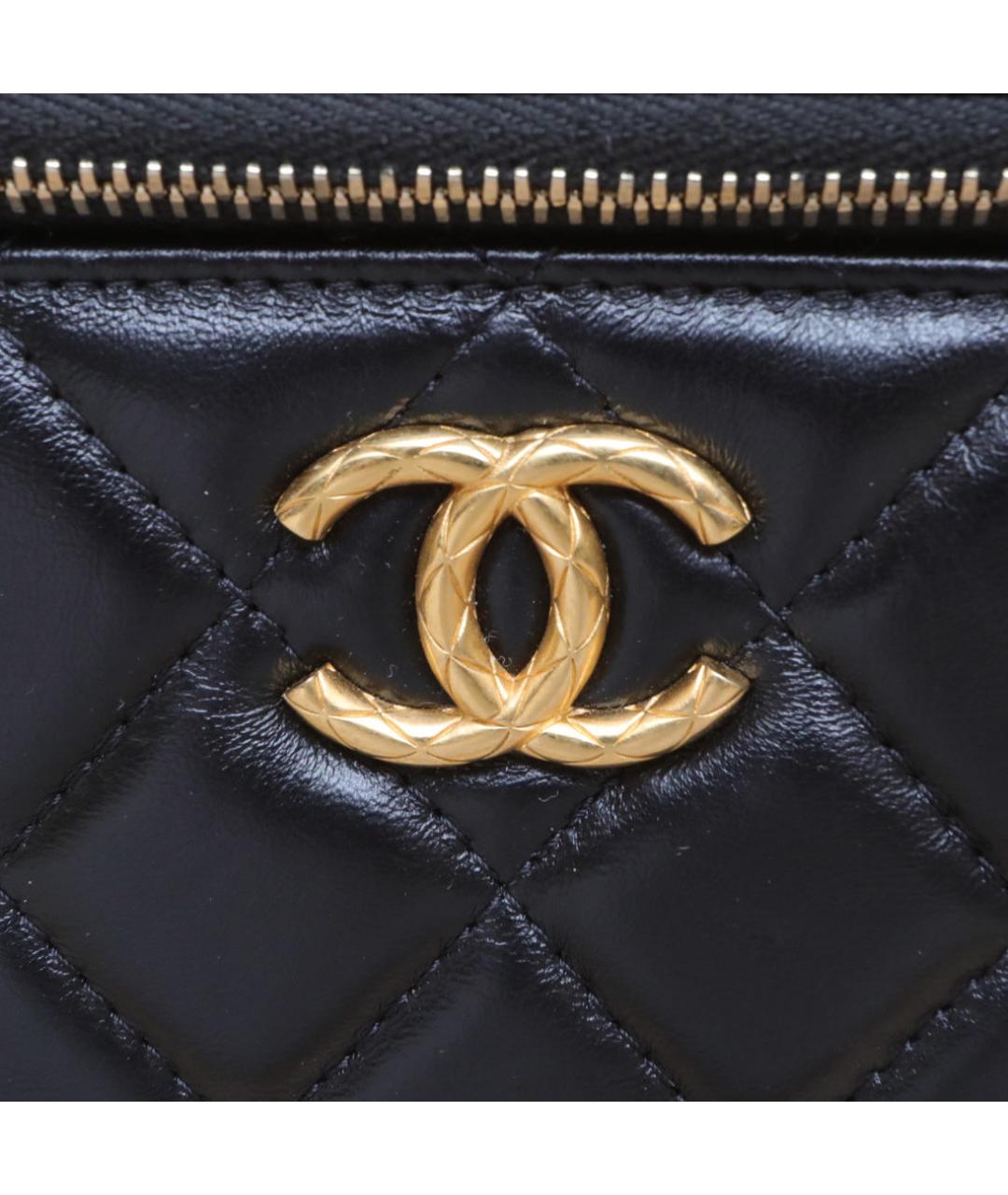 CHANEL Черная кожаная сумка через плечо, фото 8