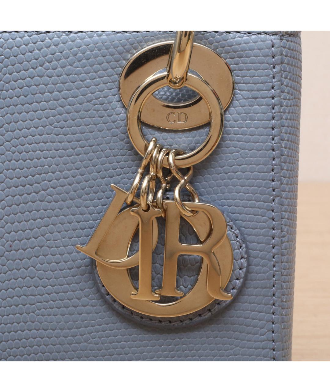 CHRISTIAN DIOR Синяя кожаная сумка через плечо, фото 8