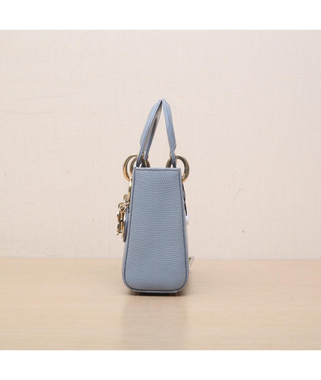 CHRISTIAN DIOR Синяя кожаная сумка через плечо, фото 5