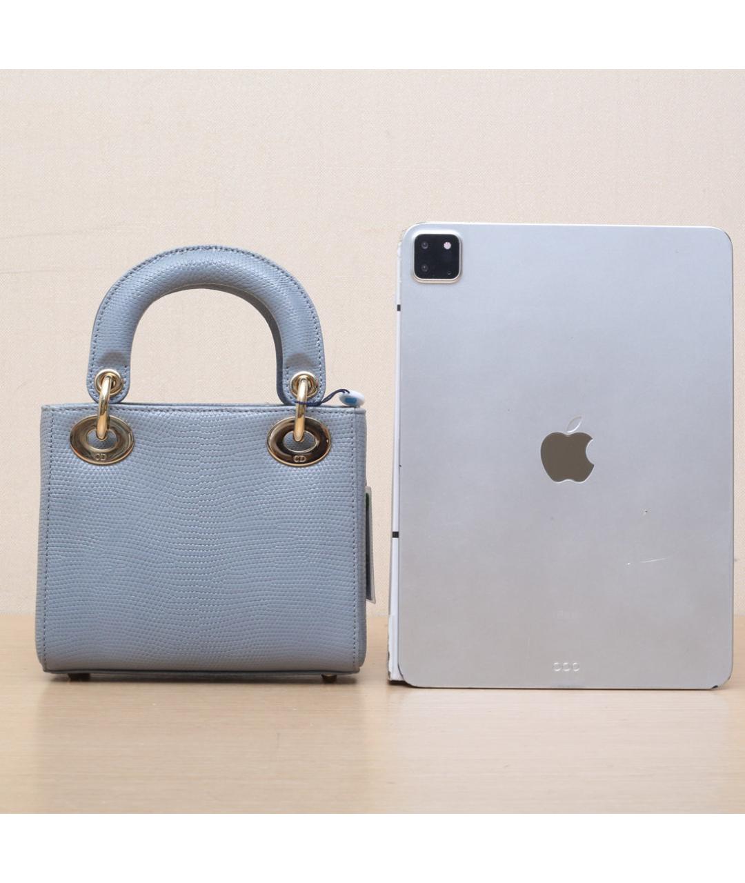 CHRISTIAN DIOR Синяя кожаная сумка через плечо, фото 7