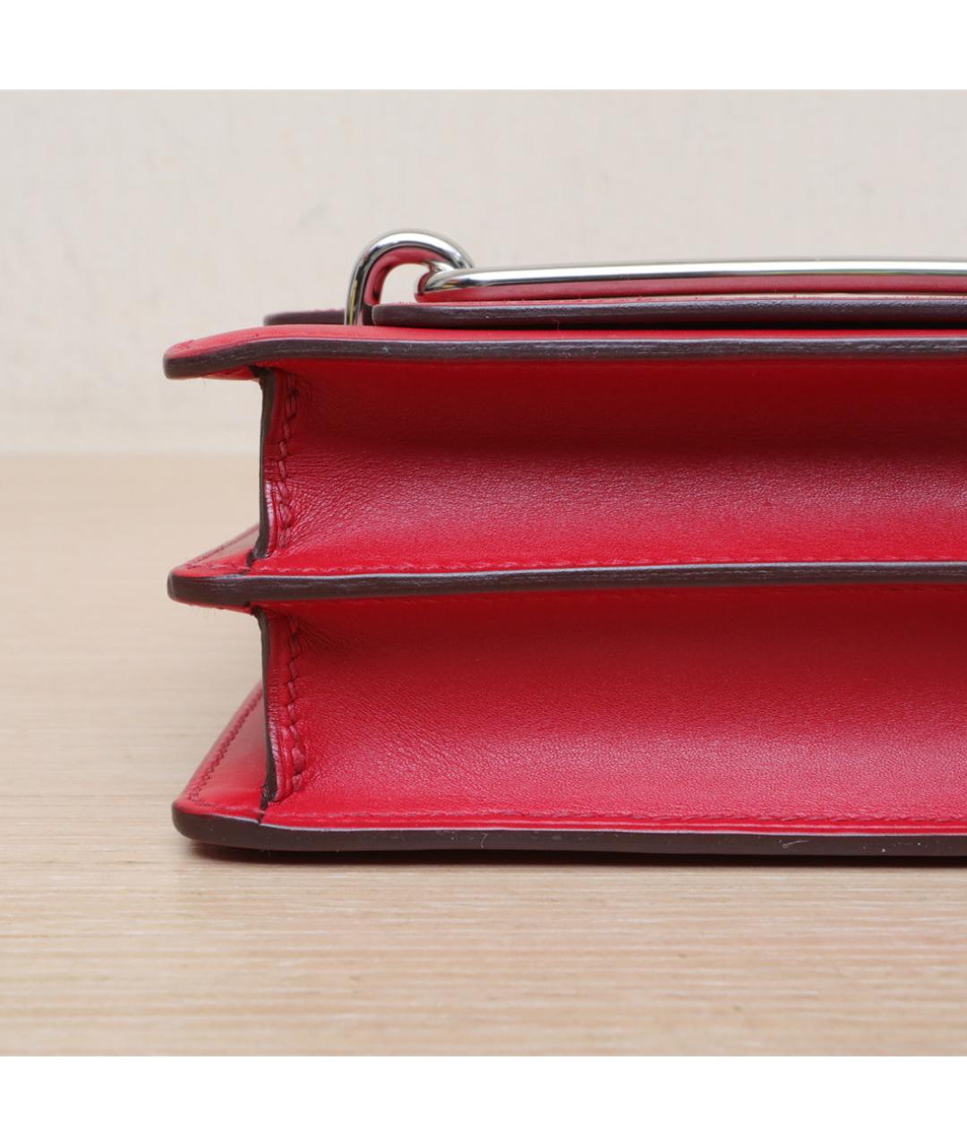 HERMES Красная кожаная сумка через плечо, фото 9