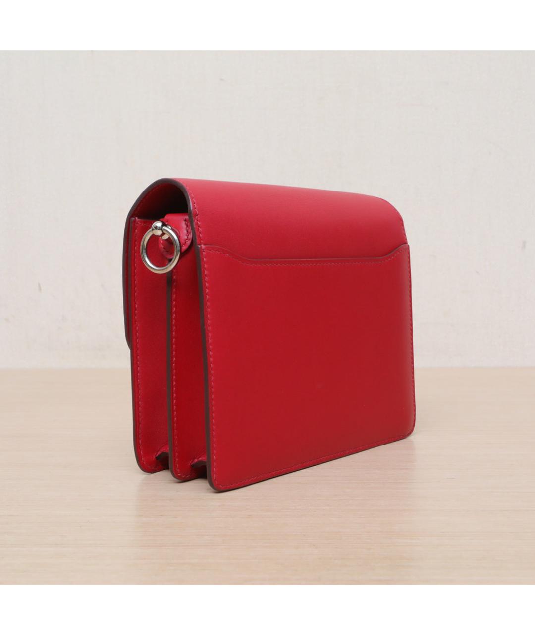 HERMES Красная кожаная сумка через плечо, фото 6